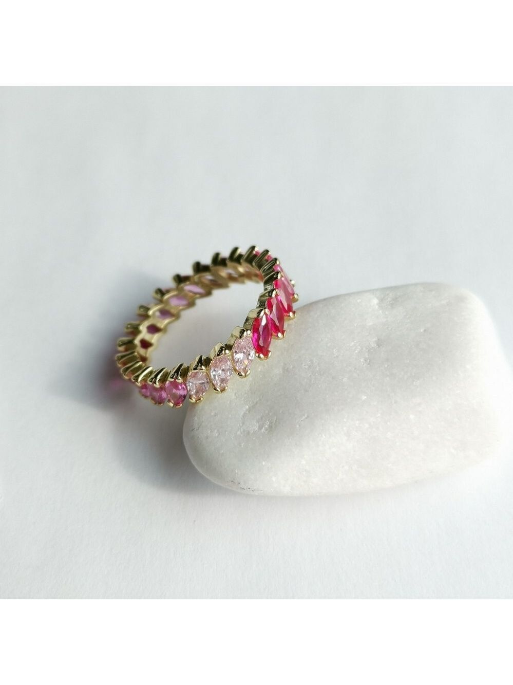 Spinel Eternity Band Ring in 14k Gold size 8 🆕 - Picture 3 of 11
